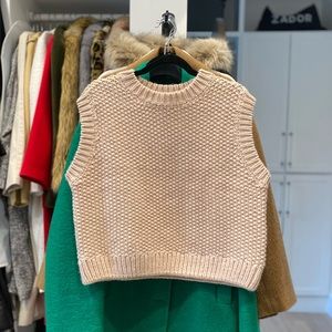 NWOT H&M Knit Sweater Vest (light beige) size Large